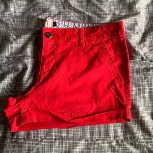 Red shorts